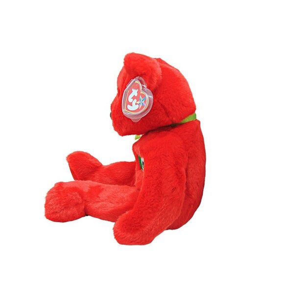 Ty Original Beanie Buddy "Osito" The Red Bear Plush With Mexican Flag Large 14" - Picture 3 of 9